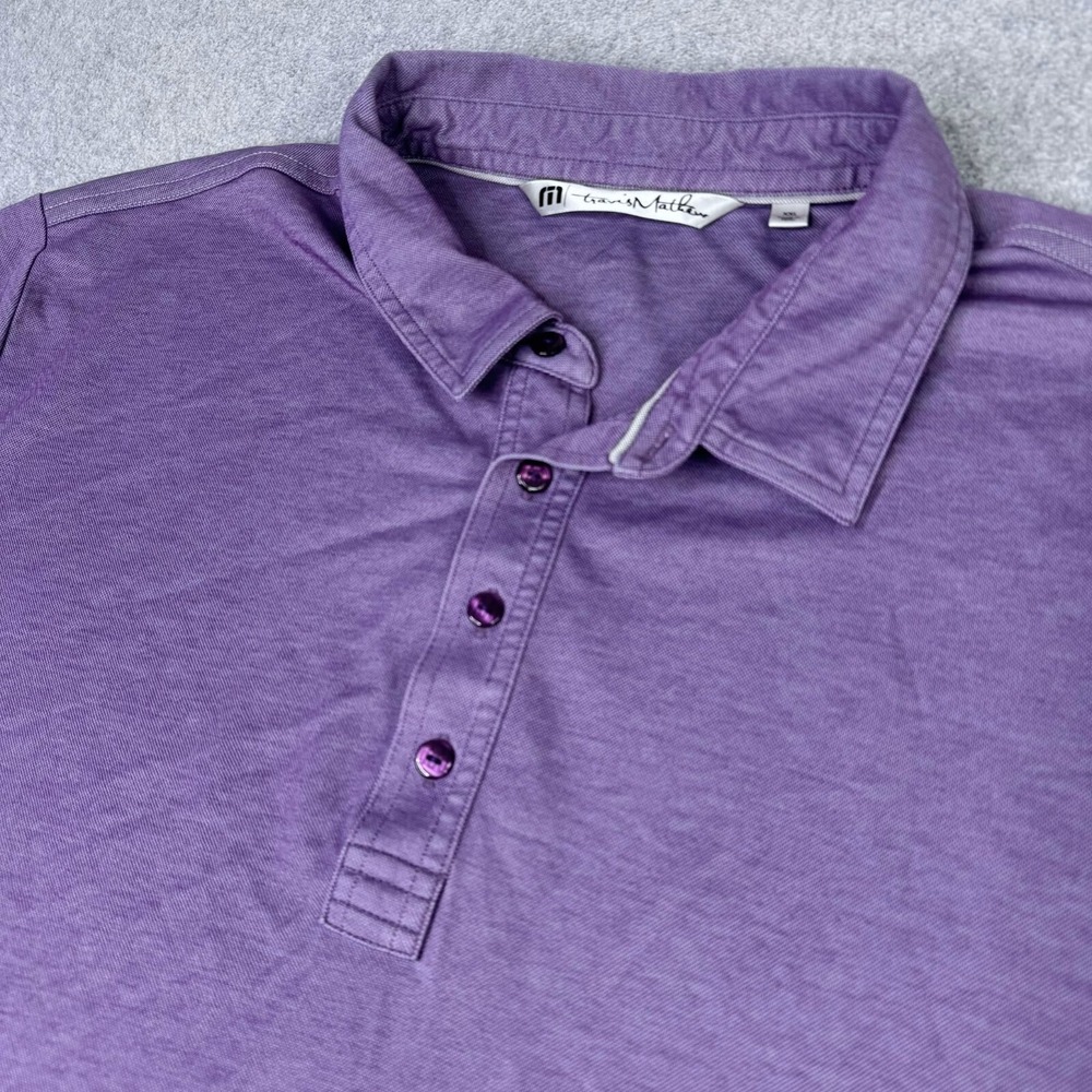 Travis Matthew Golf Polo Shirt‎ Men's Size XXL Purple Pima Cotton Poly Blend